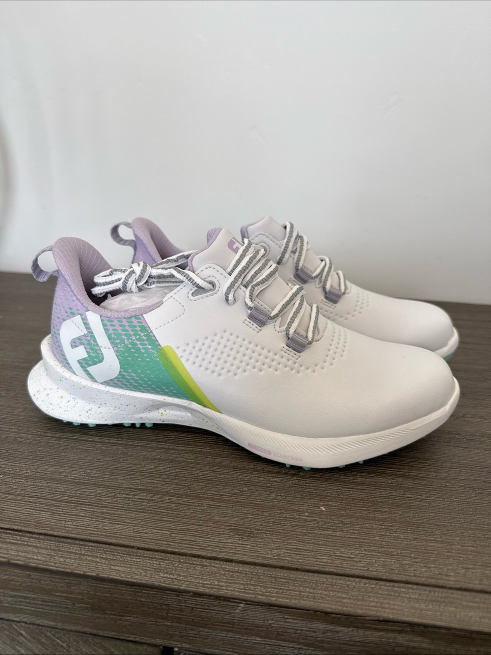 FootJoy FJ Fuel Golf Shoes White Green Pink Women's SZ 7 (90684)
